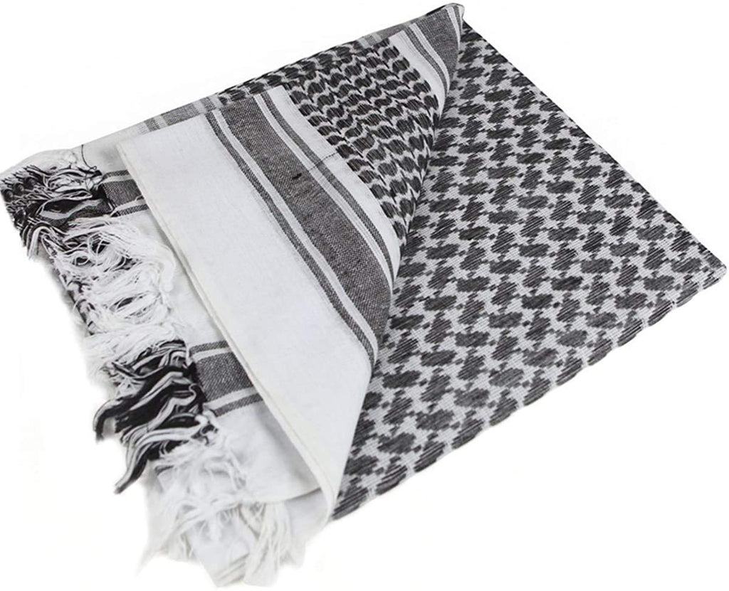 Luxns Military Shemagh Tactical Desert Scarf / 100% Cotton Keffiyeh Scarf Wrap for Men And Women