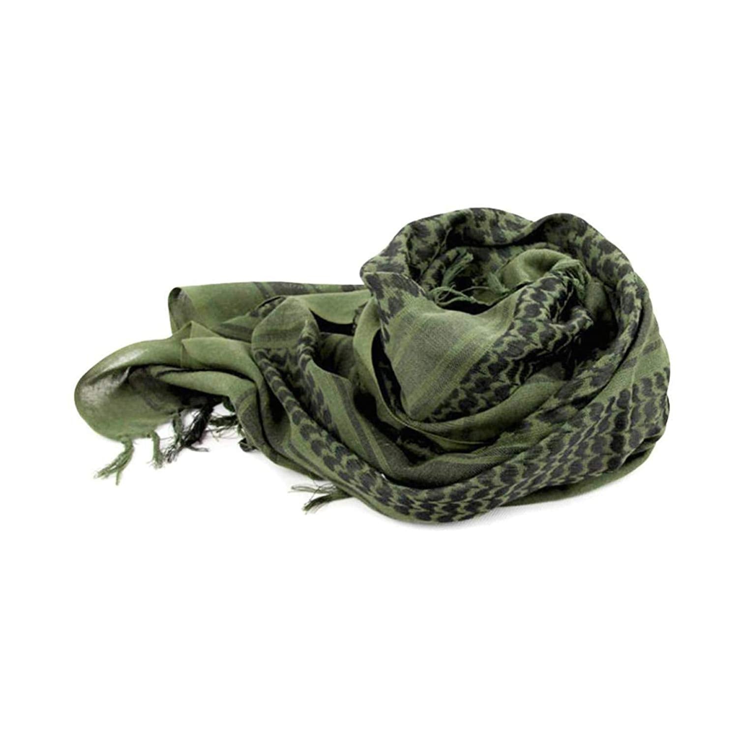Luxns Military Shemagh Tactical Desert Scarf / 100% Cotton Keffiyeh Scarf Wrap for Men And Women
