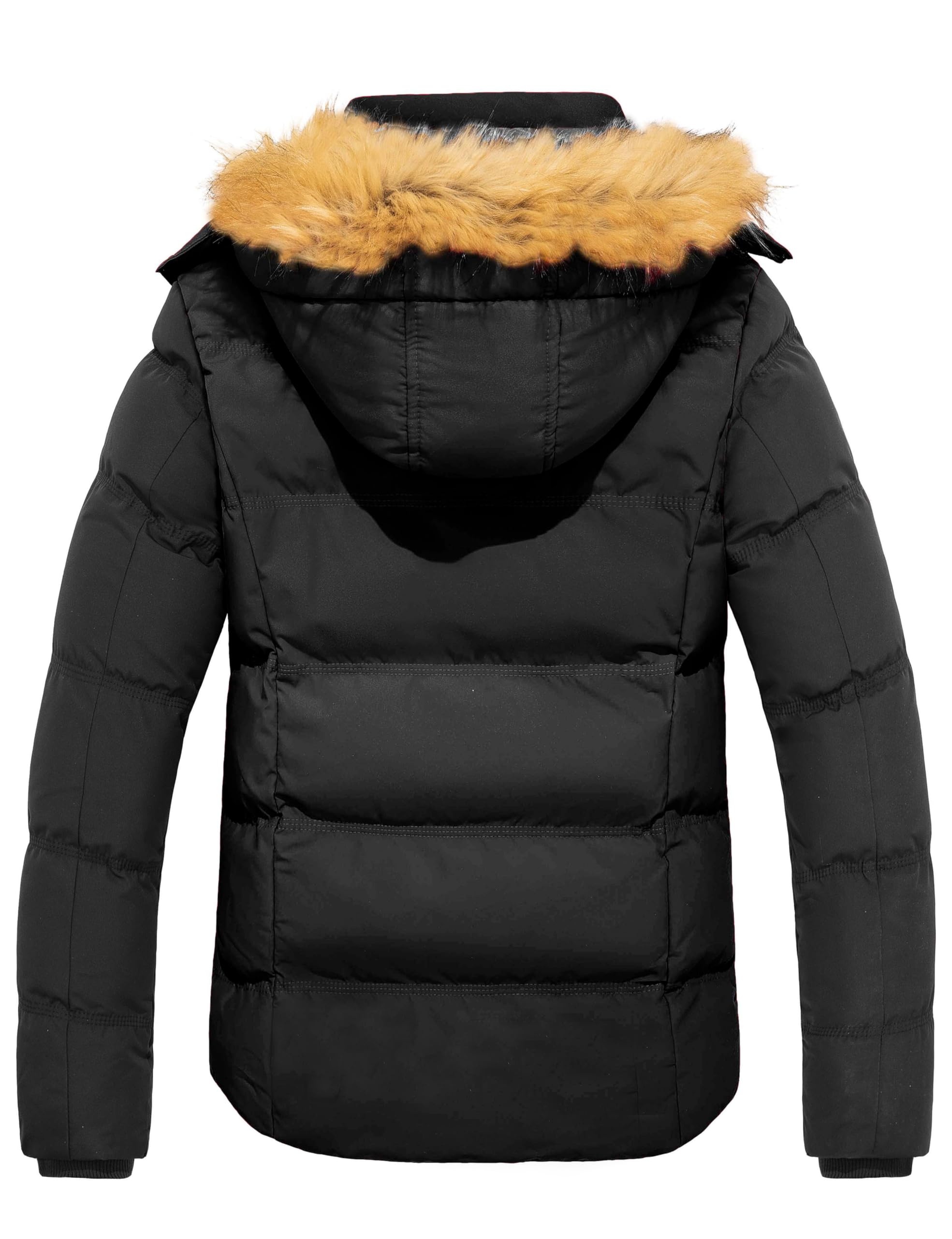 Men's Waterproof Fur Hooded Bubble Jacket
