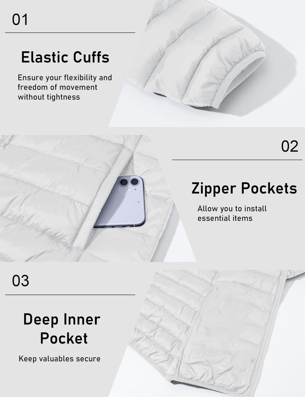 "Men's Lightweight Waterproof Hooded Puffer Jacket"