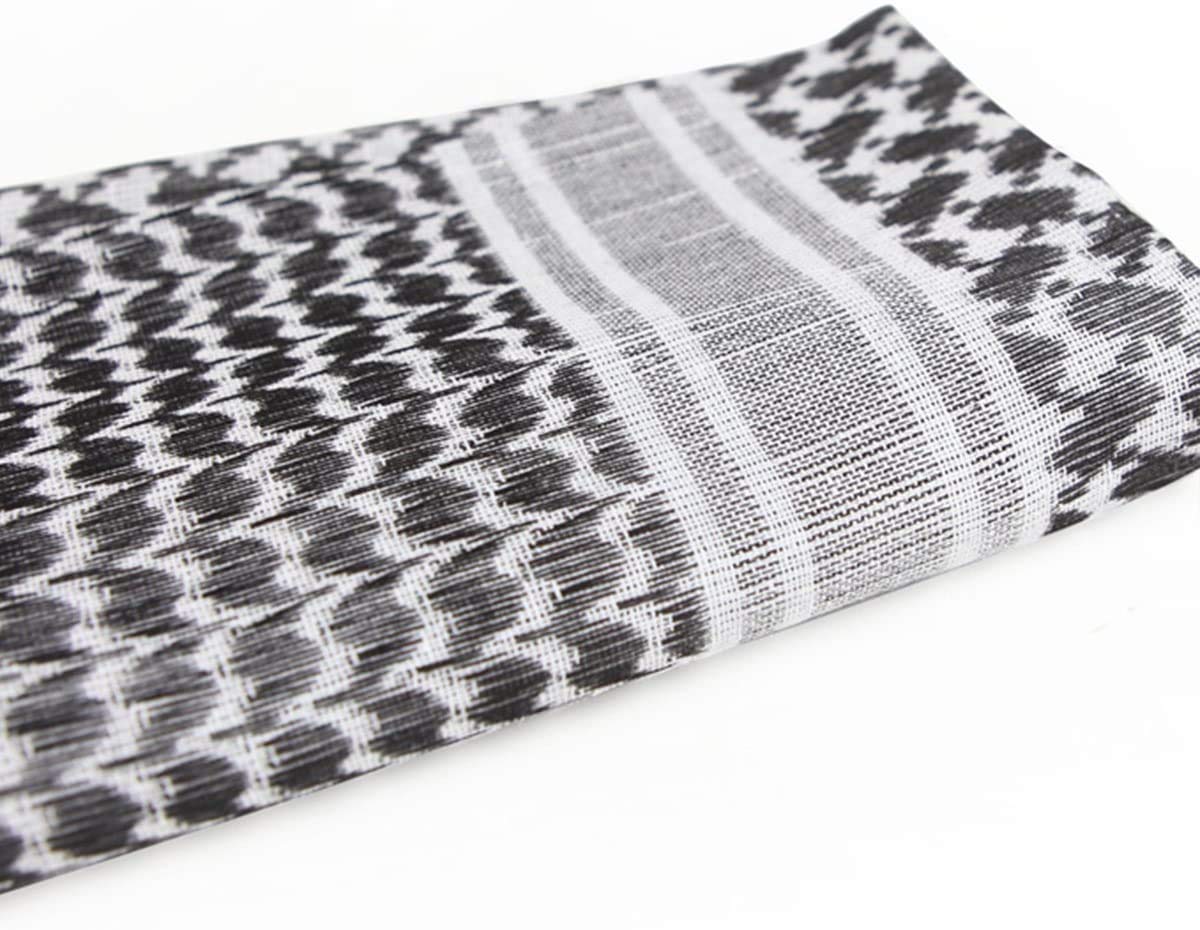 Luxns Military Shemagh Tactical Desert Scarf / 100% Cotton Keffiyeh Scarf Wrap for Men And Women
