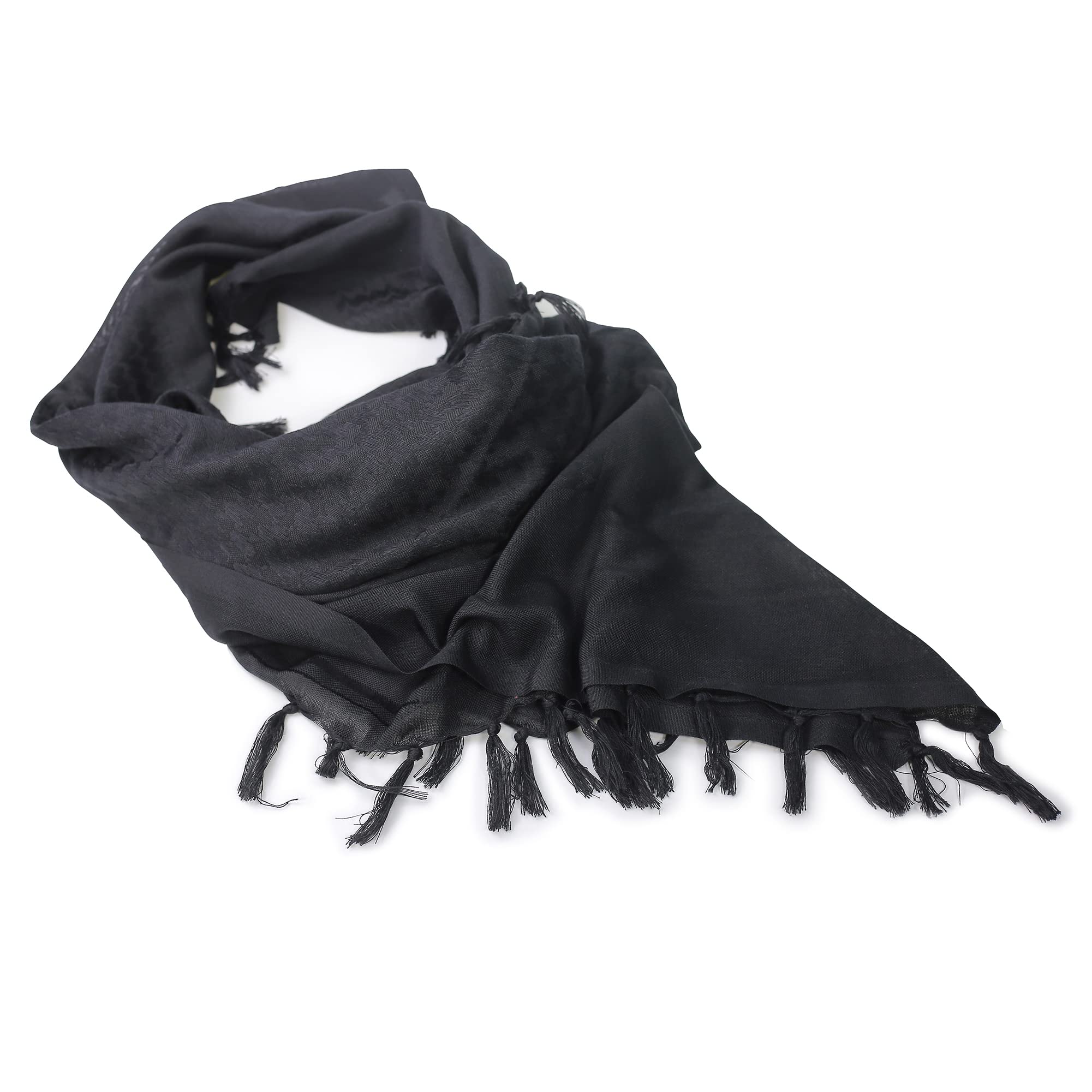 Luxns Military Shemagh Tactical Desert Scarf / 100% Cotton Keffiyeh Scarf Wrap for Men And Women