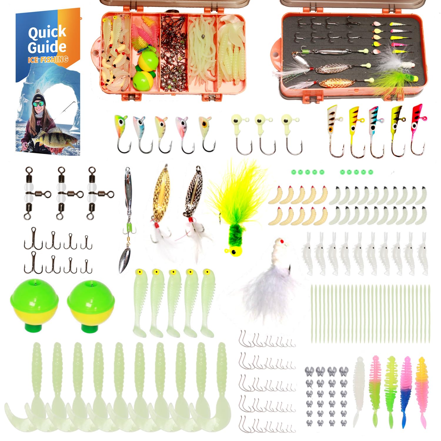 322-Piece Fishing Lures Kit - Complete Tackle Box Set for Bass & Trout