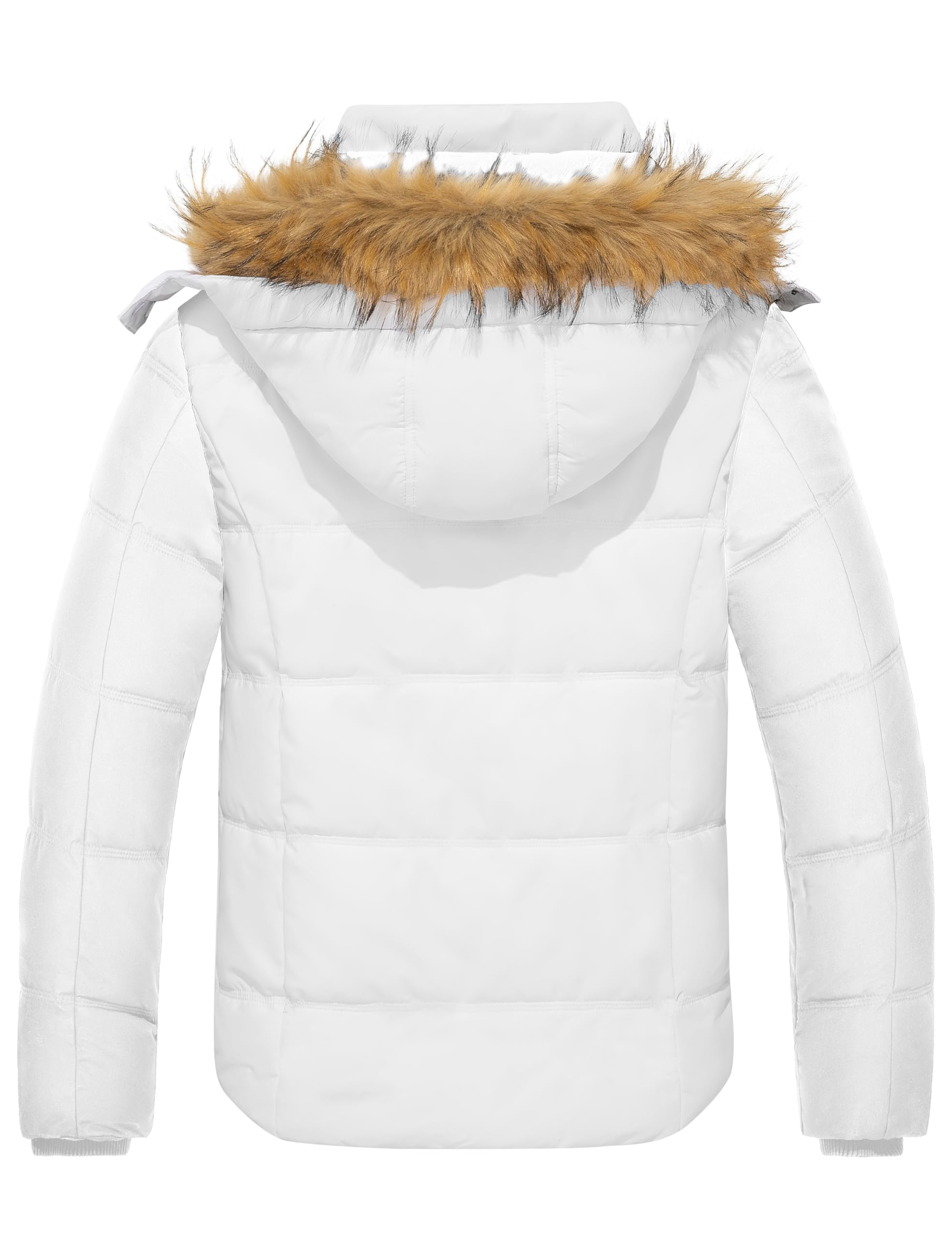 Men's Waterproof Fur Hooded Bubble Jacket