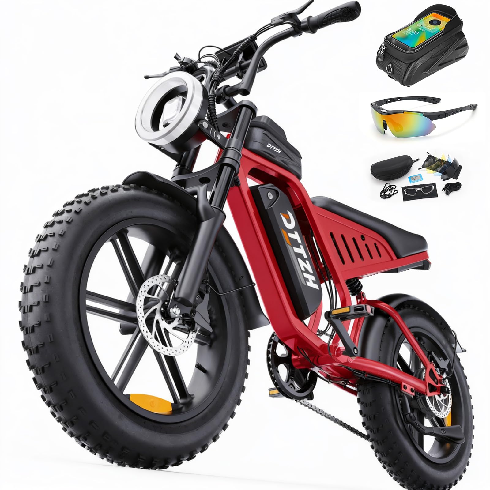 DTTZH F6/F6S/F6PRO Electric Bike for Adults with NFC & Password Unlock, 4000/2000/1500W, 50/40/33MPH, 60V 30Ah, 48V 15/25Ah E-Bike, 100-60 Miles