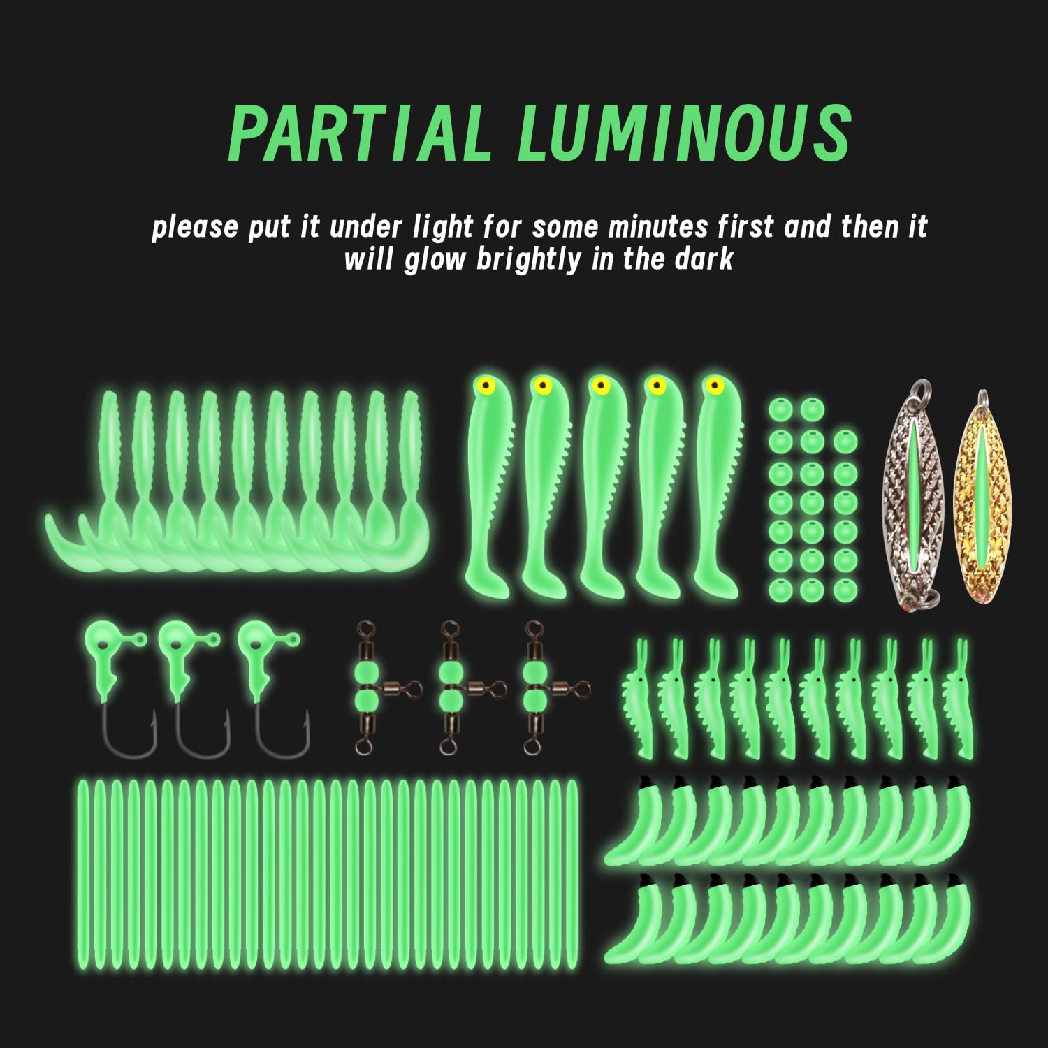 322-Piece Fishing Lures Kit - Complete Tackle Box Set for Bass & Trout