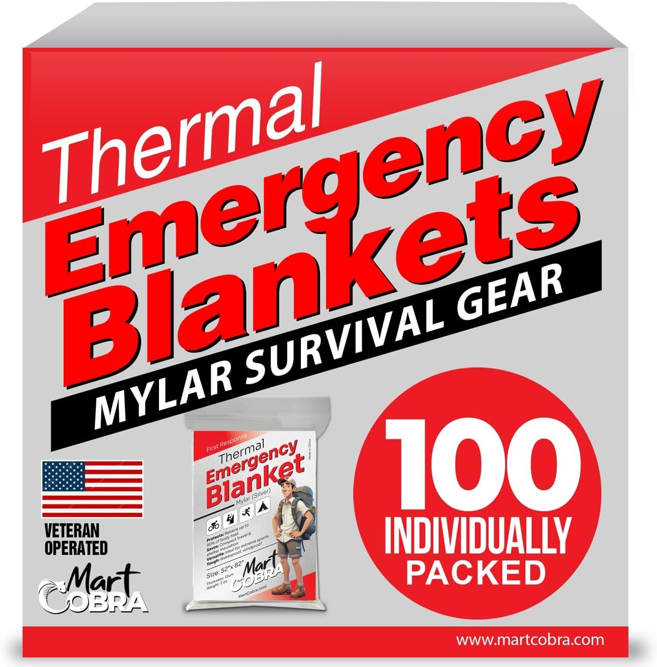Emergency Blanket 4-Pack Space Blankets
