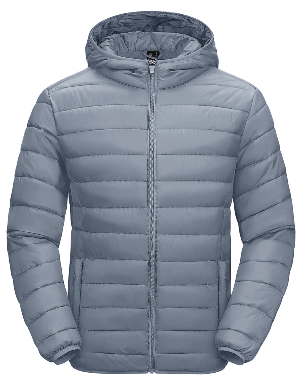 "Men's Lightweight Waterproof Hooded Puffer Jacket"