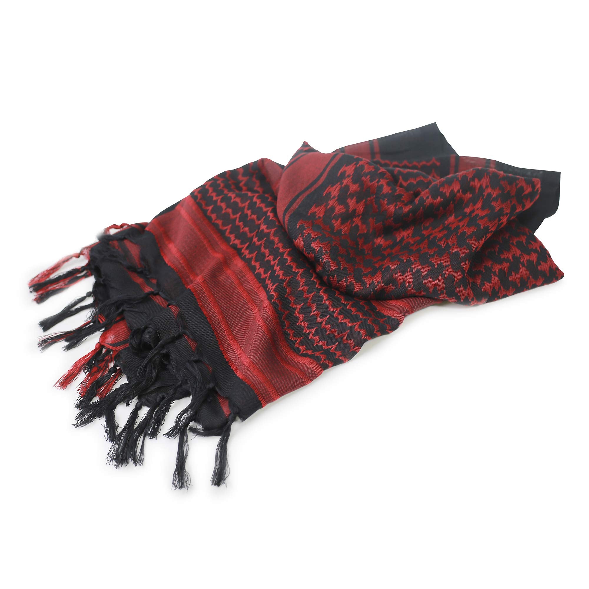 Luxns Military Shemagh Tactical Desert Scarf / 100% Cotton Keffiyeh Scarf Wrap for Men And Women