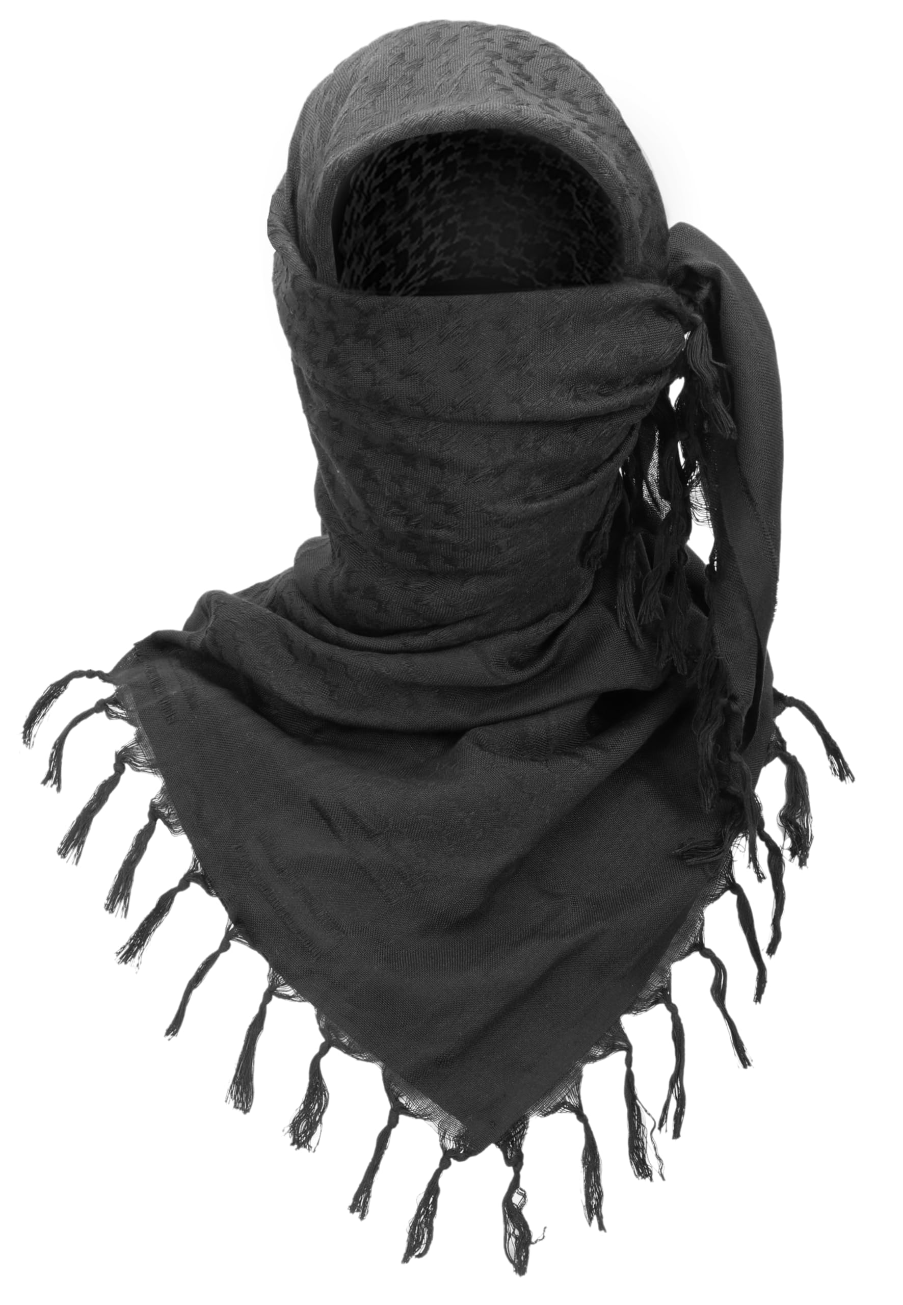 Luxns Military Shemagh Tactical Desert Scarf / 100% Cotton Keffiyeh Scarf Wrap for Men And Women