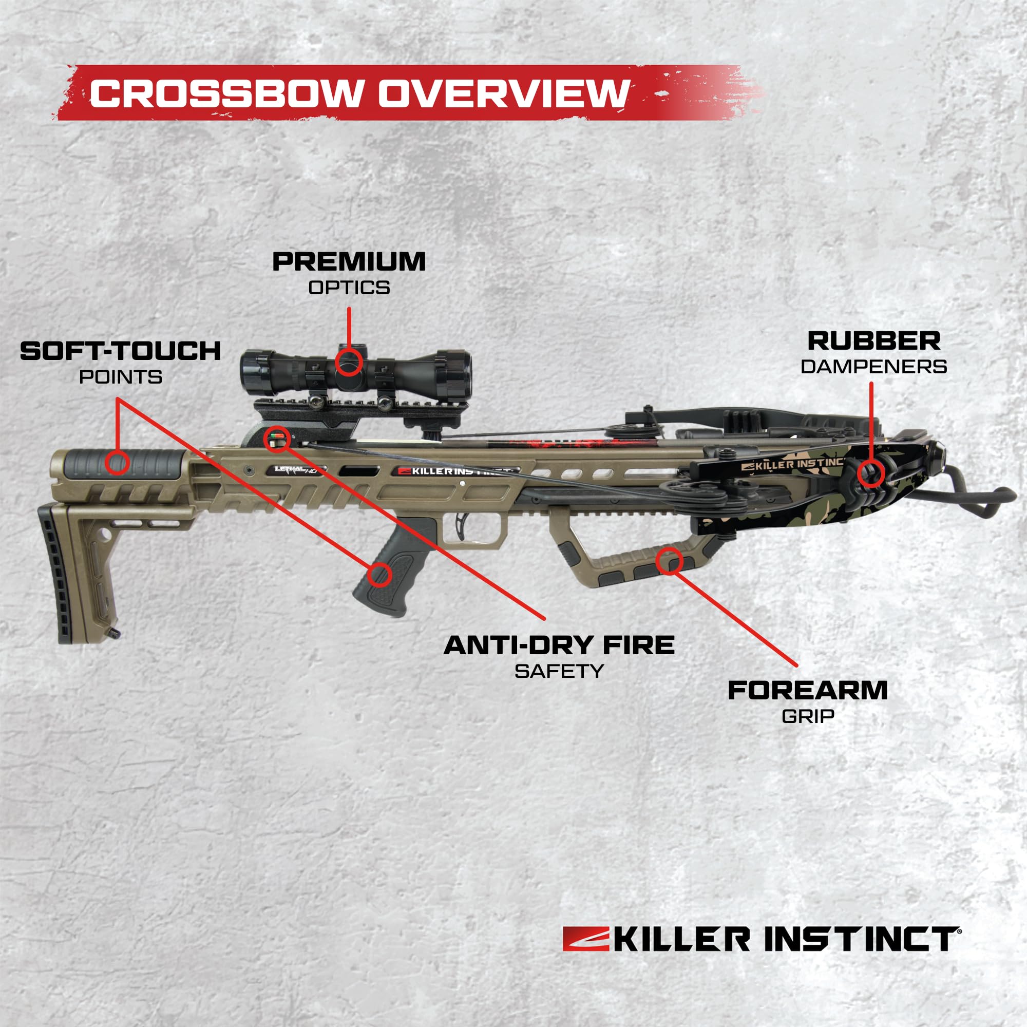 "Killer Instinct Lethal 405HD Crossbow Kit With Redesigned Stock"