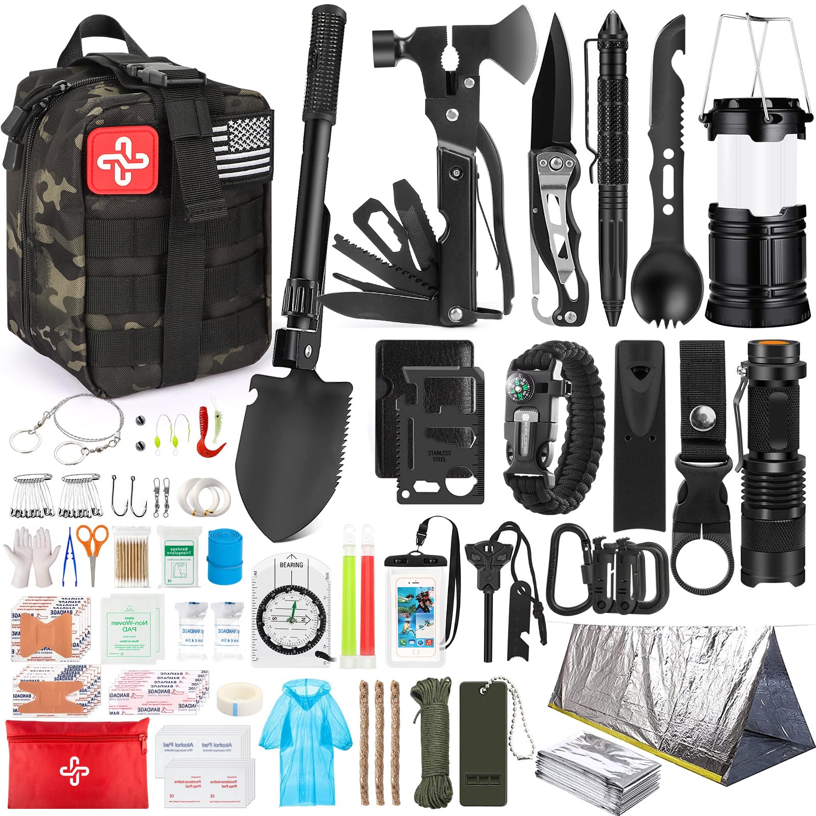 "Survival Kit- 250Pcs Survival Gear First Aid Kit with Molle Bag"