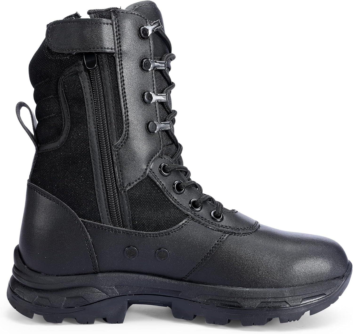 Men's Military Tactical Work Boots with Side Zipper 8 inch Hiking Boots