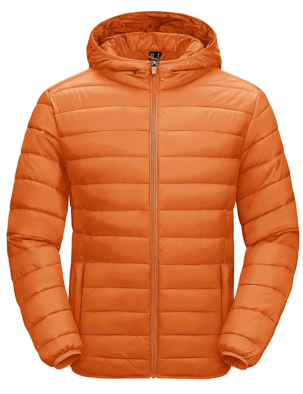 "Men's Lightweight Waterproof Hooded Puffer Jacket"