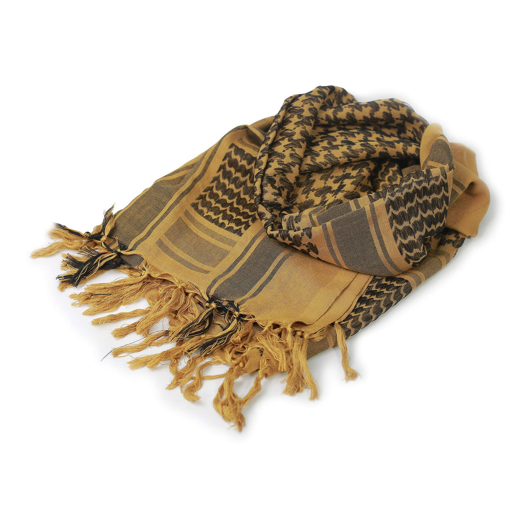 Luxns Military Shemagh Tactical Desert Scarf / 100% Cotton Keffiyeh Scarf Wrap for Men And Women