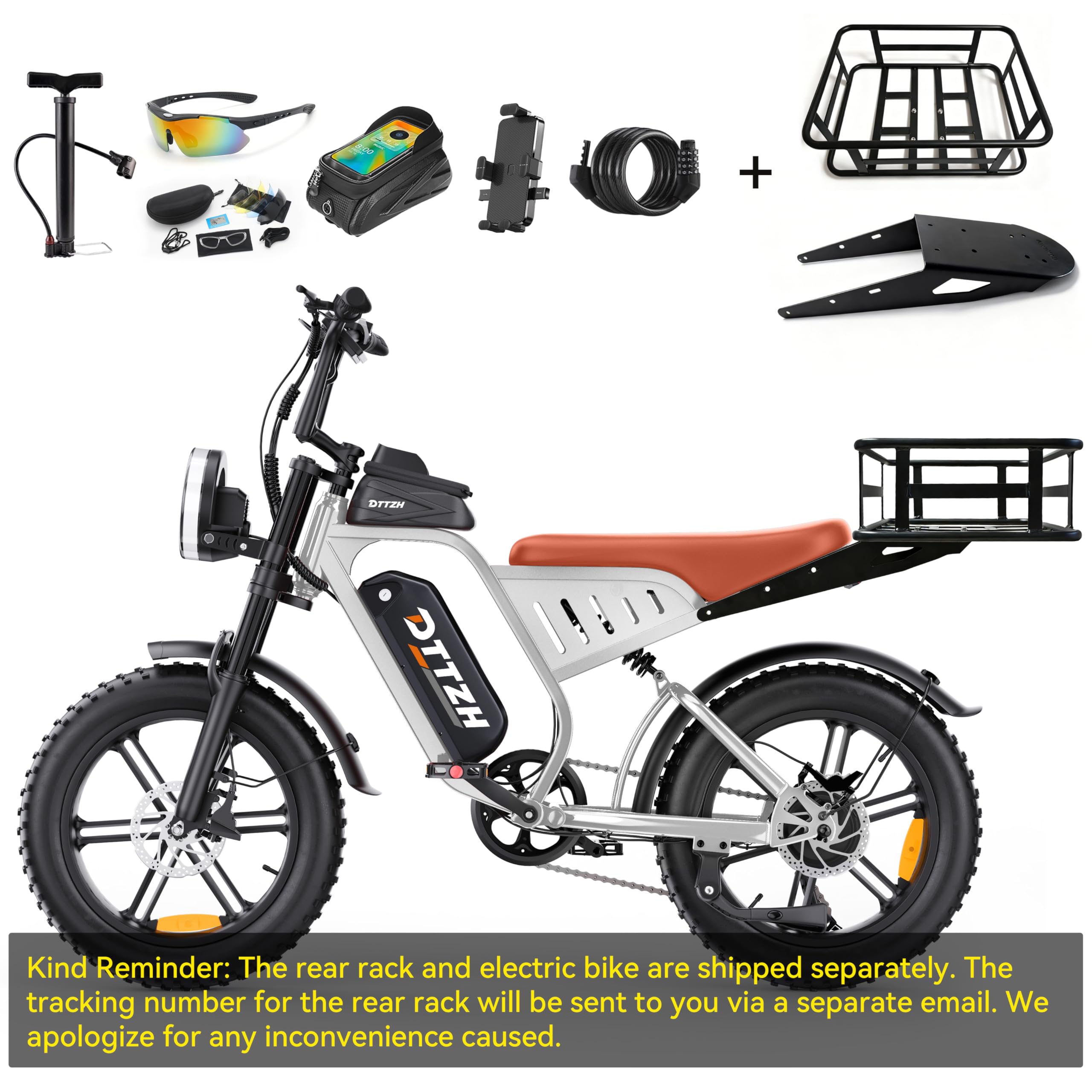 DTTZH F6/F6S/F6PRO Electric Bike for Adults with NFC & Password Unlock, 4000/2000/1500W, 50/40/33MPH, 60V 30Ah, 48V 15/25Ah E-Bike, 100-60 Miles