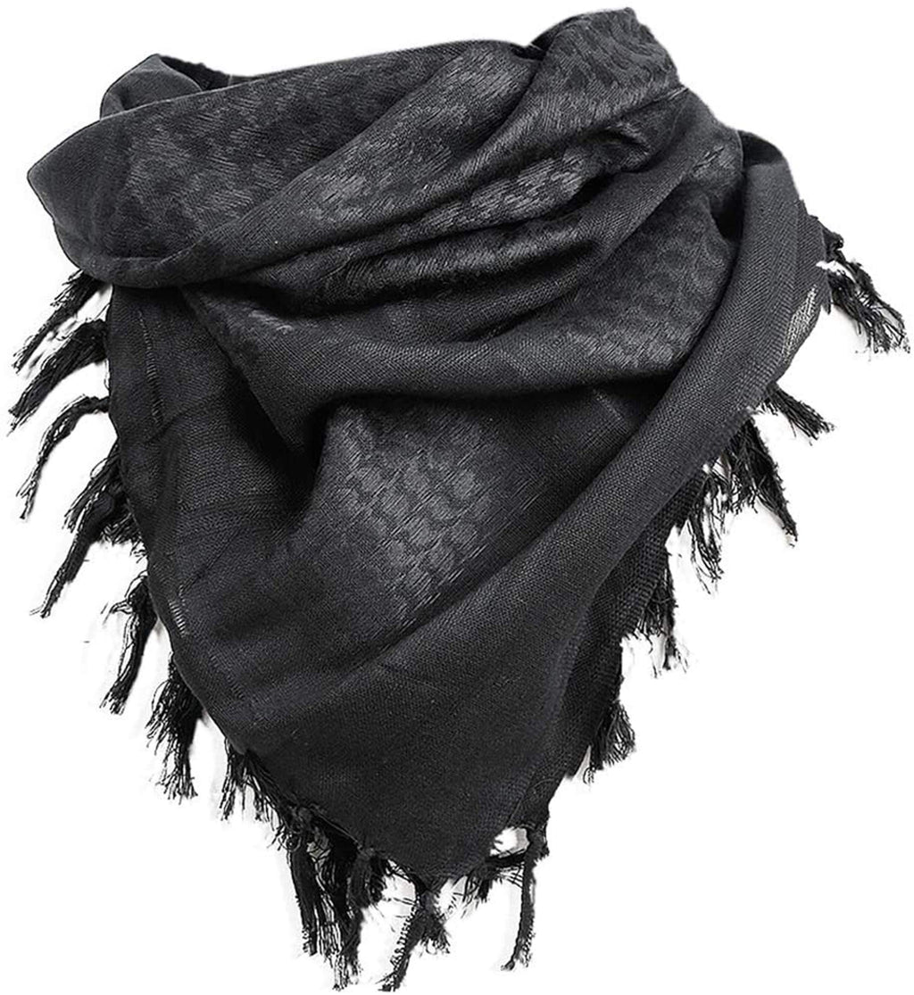 Luxns Military Shemagh Tactical Desert Scarf / 100% Cotton Keffiyeh Scarf Wrap for Men And Women