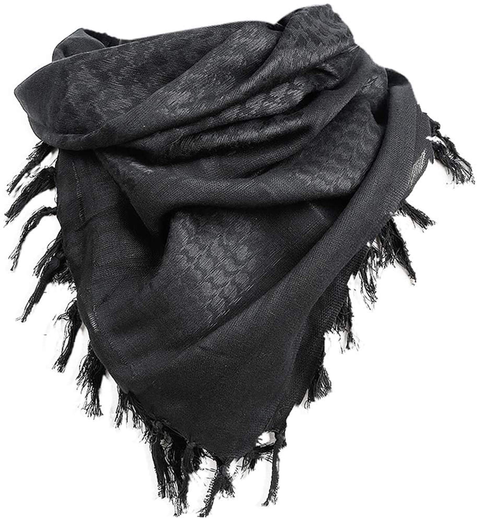 Luxns Military Shemagh Tactical Desert Scarf / 100% Cotton Keffiyeh Scarf Wrap for Men And Women