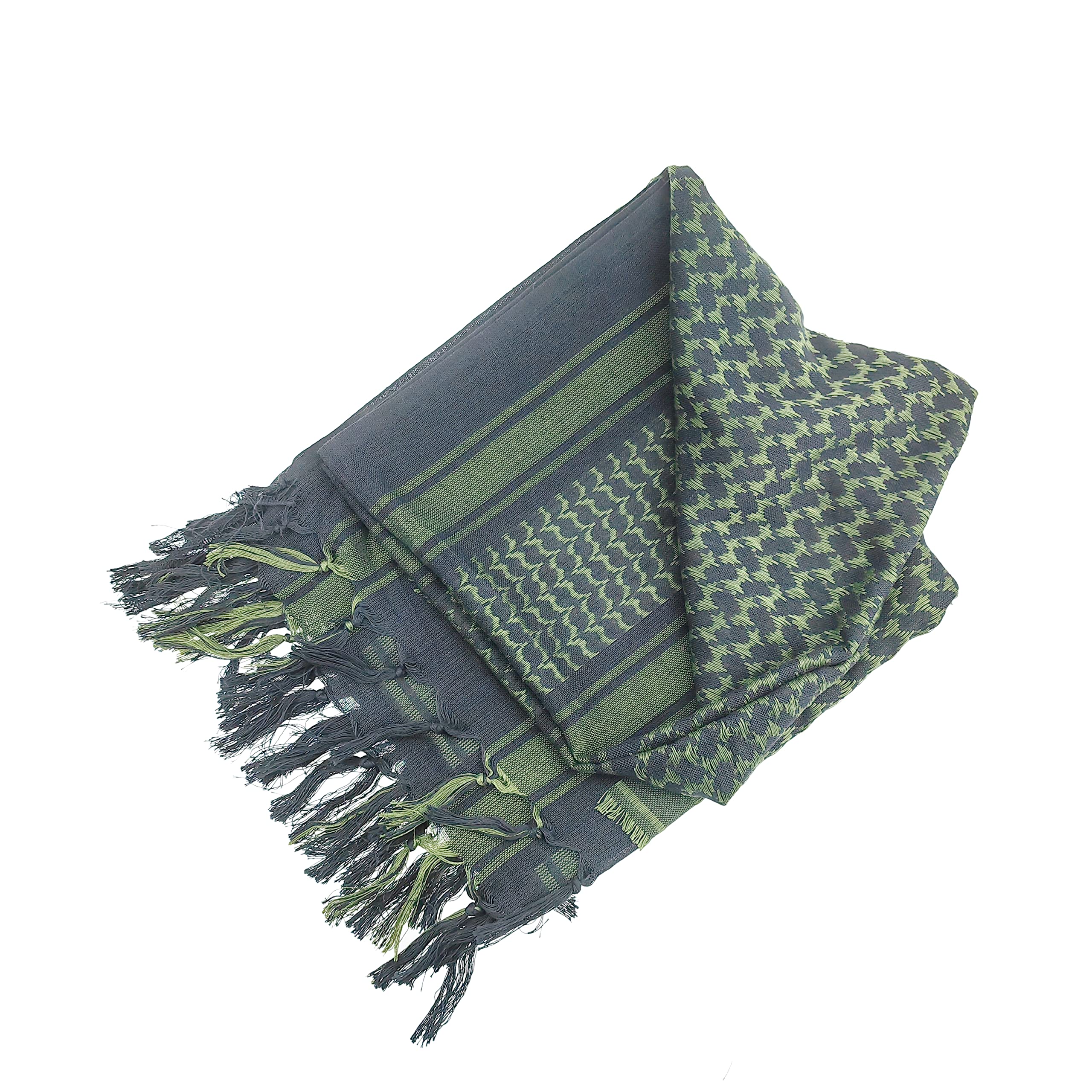 Luxns Military Shemagh Tactical Desert Scarf / 100% Cotton Keffiyeh Scarf Wrap for Men And Women