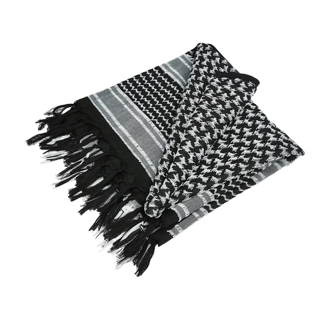 Luxns Military Shemagh Tactical Desert Scarf / 100% Cotton Keffiyeh Scarf Wrap for Men And Women